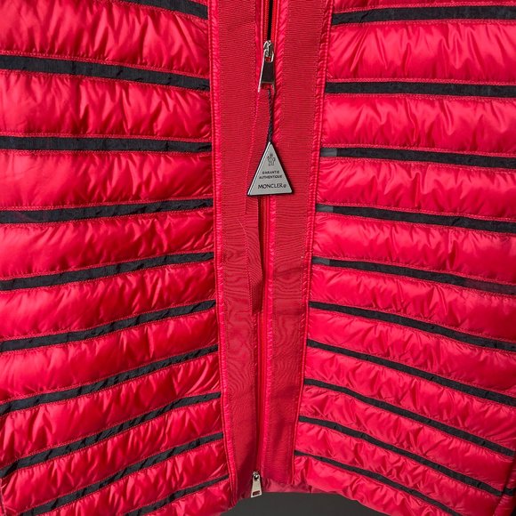 Moncler Women's Red Brioche Down Jacket - Picture 9 of 16